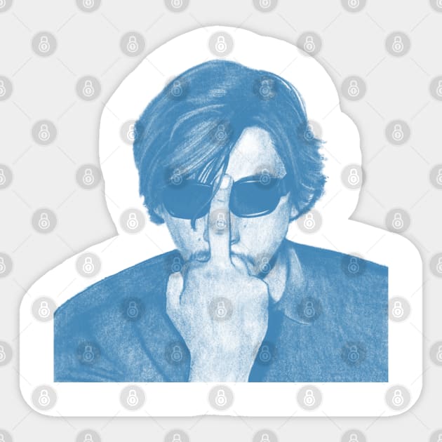 Adam Driver in Blue Sticker by fiatluxillust